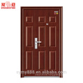 Double door leaf 90mintues firerated time construction steel fireproof door